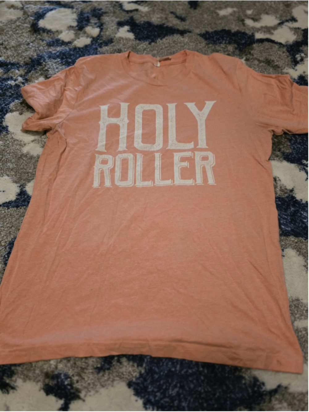 Women's Unbranded Holy Roller Graphic Tee Peach White Size M
